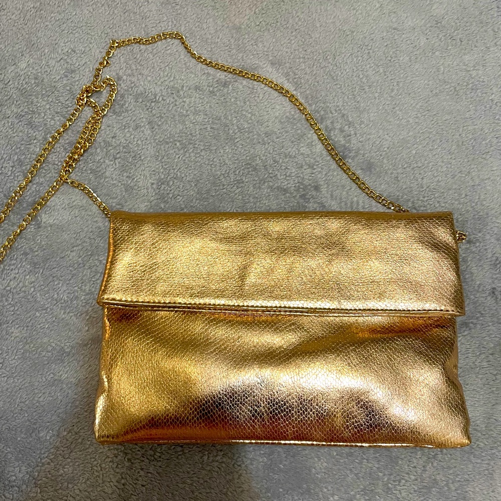 Rose gold colored clutch/purse